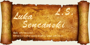 Luka Senćanski vizit kartica